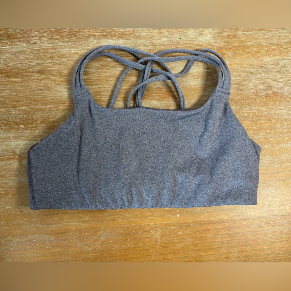 Athleta Charcoal Strappy Sports Bra‎